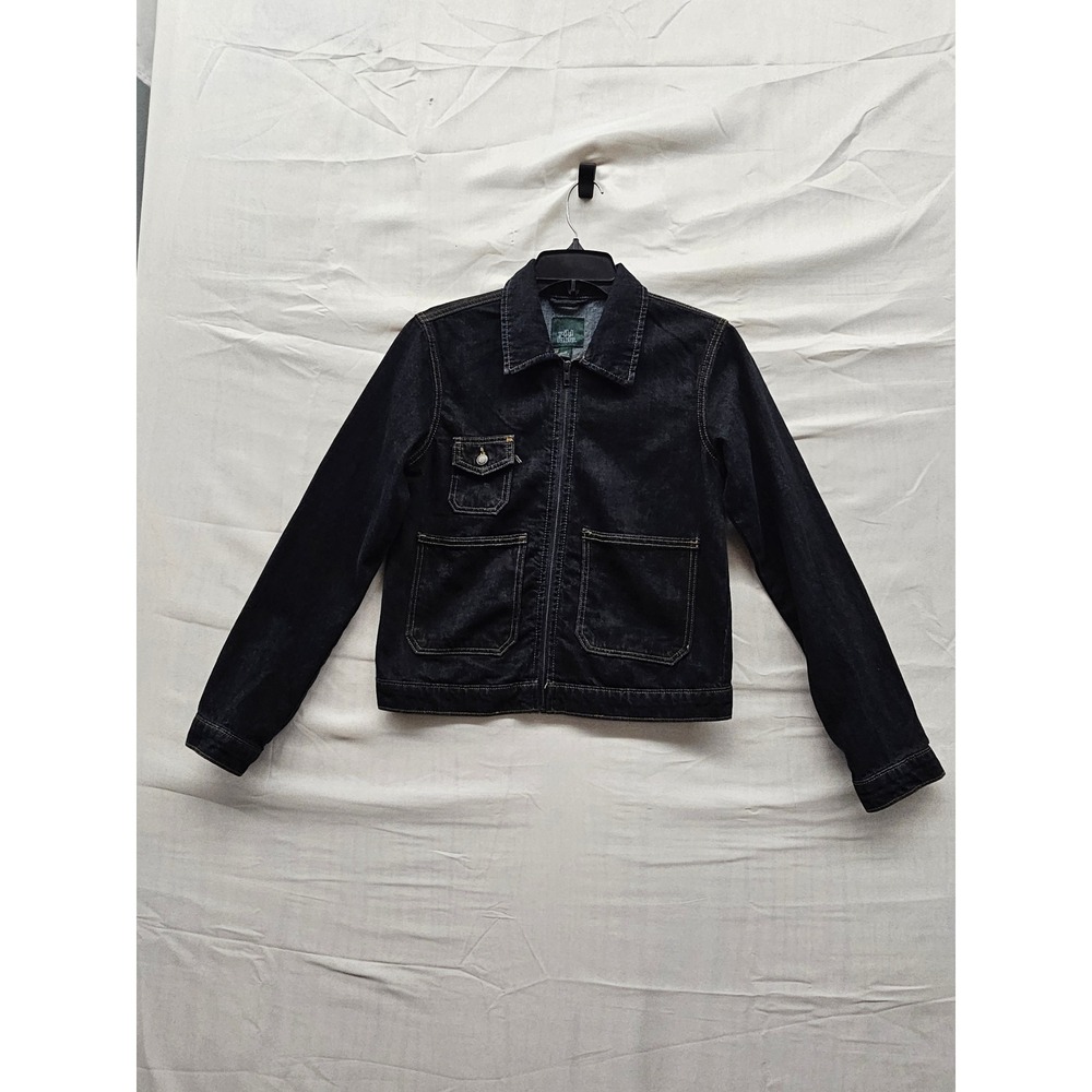 Wild Fable Womens Zip Front Denim Jacket Blue Cotton Casual Size XS